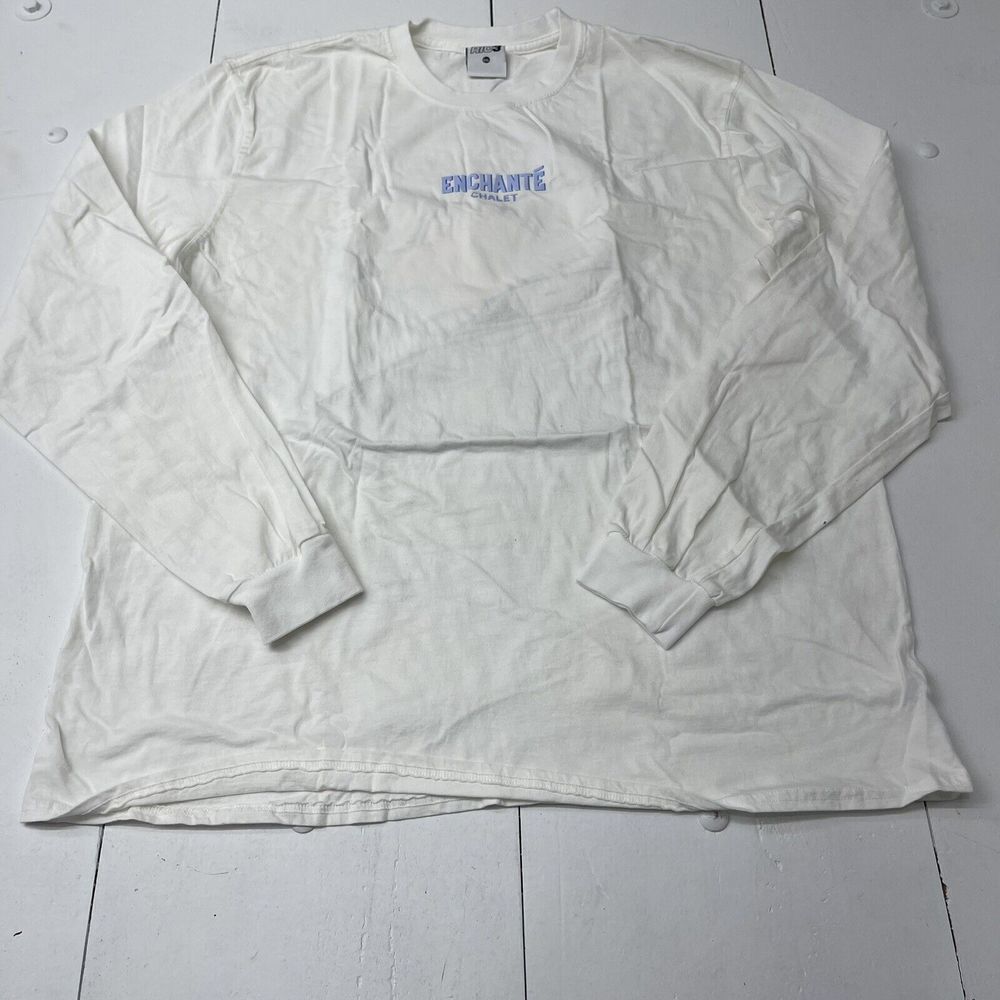 RIC3 Enchante Chalet White Long Sleeve T Shirt Mens Size 2XL